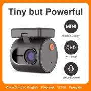 2K Mini Dash Cameras For Car DVR Dash Cam Video Recorder Emergency Voice Control