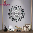 Artiss Wall Clock 60cm Large 3D Modern Crystal Luxury Round Home Decor Silver