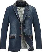 [Bciopll] Plus Size Men's Jackets Single Breasted Denim Outwear Male Blazers Suits Jean Coat