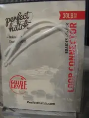 Perfect Hatch Fly Fishing - 30 LB Braided Loop Connectors - PH-TBL-30-00 - White