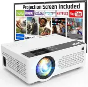 TMY Projector 7500 Lumens with 100 Inch Projector Screen, 1080P Full HD Supporte