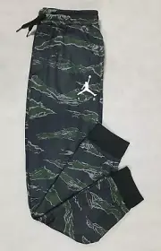 Jordan Nike Air Jogger Pant Boys Large Jumpman Camo Fleece Black Green NWT