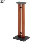 32" Universal Single Speaker Floor Stand Surround Sound Home Theater Cherry Wood