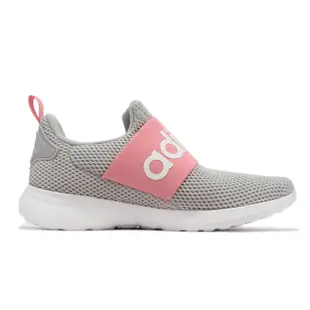 Adidas 慢跑鞋 Lite Racer Adapt 4.0 K 中童 大童 免鞋帶 多功能 運動鞋 灰 粉 Q47209