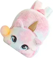 STOBOK Unicorn Plush Backpack for Girls Shoulder Storage Bag Lightweight Travel Book Bag Fashionable Tie-dye Design Present for Boy Girl