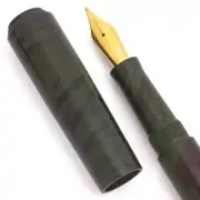 PSP Ranga Miwok Ebonite Fountain Pen - Green Mottled, JoWo Nib C/C (New)