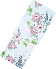 [Modern Sakura] Women's Authentic Traditional Japanese Yukata, aka Casual Kimono, Flowers in White, White, One Size