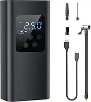Portable Auto Air Pump – Accurate Tire Pressure Inflator, Cordless Car Compressor | Digital Display Air Tool, Powerful Pump Device, Repair Kit Used During Travel Tyre Maintenance Stops