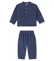 [Molo] Molo Enoz and Sois cotton shirt and pants set M 12 blue