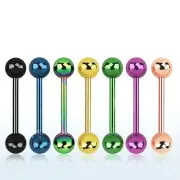 1pc. 14G 3/4" 6mm Ball Anodized Surgical Steel Nipple Ring Tongue Ring Barbell