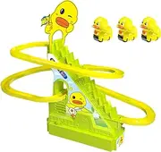 Sliding Stair Climbing Toy,Cartoon Animal Sliding Track with Lights - Music Lighting Effect Early Educational Toys for Birthday, Children's Day, Back-to School Season, Halloween