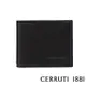 【Cerruti 1881】頂級義大利小牛皮4卡零錢袋短夾 ROD系列(黑色 CEPU05420M)