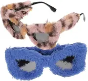 BESPORTBLE Plush Decorative Glasses Costumes Photo Props Year's Party Festival Eyewear