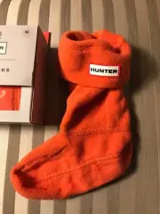 NWT Hunter Boys Girls Kids Sz M Boot Tall Socks Orange