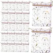 Cabilock 50pcs Drawstring Organza present Bags with Moon Star Design for Weddings Birthdays Jewelry Storage and Party Favors Convenient Mesh Pouches Occasion