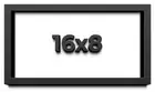 16x8 Shadow Box Frame Black | 1 inches Deep Real Wood Contemporary Shadowbox Dis
