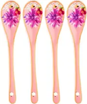 Maxwell & Williams Teas & C'S Dahlia Daze Ceramic Teaspoon Set of 4 Pink Gift Bo