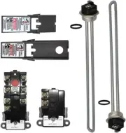 Durable Tune-Up Kit for Electric Water Heaters: 4500W Elements & Thermostat Set
