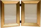Lawrence Frames 4X6 Hinged Double Sutter Burnished Gold Picture Frame536246D