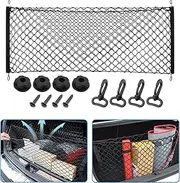 Car Rear Cargo Net, Adjustable Elastic Storage Organizer Net, Trunk Cargo Storage Net, Car Interior Accessories, Fit for Car, SUV, Jeep, Truck (35.4 x 15.8 Inch)