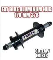 Fat bike rear hub 170mm 36H 3/8" freewheel aluminum disc type.
