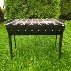 Mangal Grill Folding Steel 2Mm Portable with 8 Shashlik Skewers - Bbq Kabob Keba