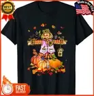 Scarecrow Autumn Hello Fall Pumpkin Thanksgiving Halloween Tshirt