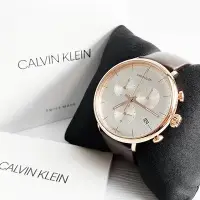 在飛比找Yahoo!奇摩拍賣優惠-美國百分百【全新真品】Calvin Klein 手錶腕錶 皮