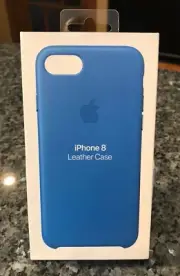 New Genuine Apple  Leather Case for iPhone 7 / 8 / SE 2020 2022 - Electric Blue