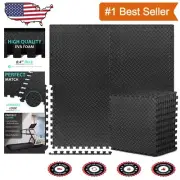 Impact-Resistant Interlocking Foam Gym Mats - Easy-Clean 24'' x 24'' Tiles