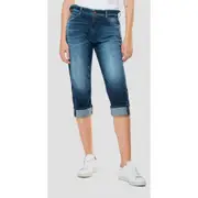 Replay Womens Cropped Koaru Jeans Bottom Dark Blue