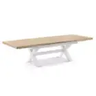 Austin Outdoor 2.2m - 3m Extension Dining Table with Light Oak Aluminium Top