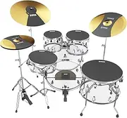 Evans Soundoff Drum Mute Pads - Full Box Set for Silencing Kits to Practice - 3 Cymbals, 4 Tom/Snare, & 1 Bass Mute - Rock Box Set