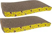 FUTUREORYY 2Pcs Reusable Kitten Scratcher Boards Durable Floor Scratching Pads for Cats Household to Protect Furniture and Satisfy Your Cat Scratching Instincts
