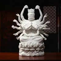 在飛比找Yahoo!奇摩拍賣優惠-佛藝館 陶瓷佛像 神像 南無準提佛母菩薩 準提菩薩 法像莊嚴