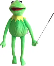 Kermit Frog Puppet with Puppets Control Rod & 50 Pcs Kermit the Frog Puppet Stic