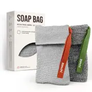 2 Pieces Different Roughness Soap Pouch and Soap Saver Pocket for Use in Show...