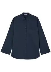 BY Malene Birger Derris Cotton-poplin Shirt - Navy - 38 (UK10 / S) 38 (UK10 / S)
