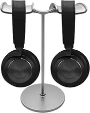 Xinhuju Desktop Headphone Holder - Sturdy Metal Bracket with Weighted Base for Secure Storage | Universals Earphone Stand for Desk Setup, Headset Display for Offices, Studio, or Gamings Stations