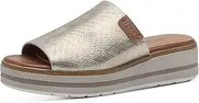 [Jana] Women's Softline 8-27272-42 938 Gold Comb Slippers, Comfortable, Multi-Wide Everyday Shoes, Festive Elegant Flat Sandals