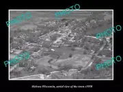OLD 8x6 HISTORIC PHOTO OF MELROSE WISCONSIN AERIAL VIEW OF THE TOWN c1950