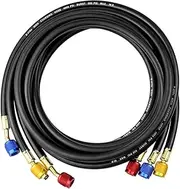 Manifold Gauges Hose Kit with Valves for R134A R410A R22 R502 Refrigerant Charging(1.8M)