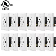 4.8A TypeC USB Outlet Quick Charge 3.0 with Smart Chip 15 Amp TR Receptacle × 12