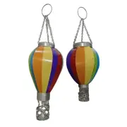 Art & Gift Solar Hot Air Balloon Lantern - Hanging Solar-Powered LED Lights8939