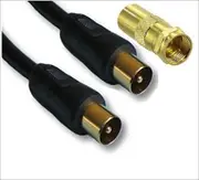 1.5M PAL Plug to PAL Plug Antenna Cable with F Type Adaptor