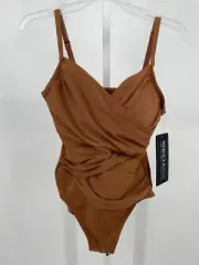 Miraclesuit Womens Network Mystique One Piece Swimsuit 12 Scotch Brown 6530075