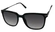 Kenneth Cole Reaction Mens Shiny Black Square Plastic Sunglass KC1414. 1B