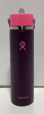 Hydro FLask 24oz Wide Flex Straw Cap Sugarplum TempShield