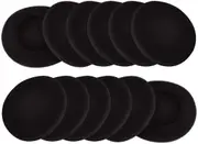 12 Pairs 60mm / 2.4inch headset ear cap Replacement for Most Standard Size ear cushions Ear pad cover Sponge Replacement ear pad Headphones Black