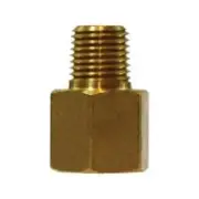 10438 SAE 45deg Flare Adapter, 3/8-in Female Flare x 1/2-in Male NPTF, Brass
